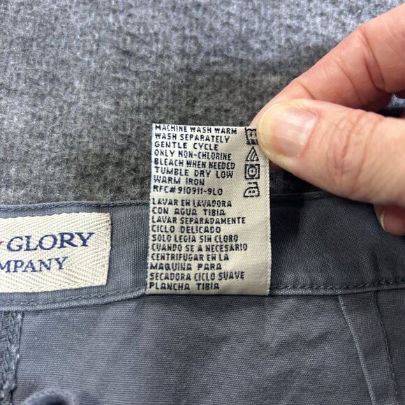 Vintage Faded Glory Blue Mini Skirt Size 10 100% Cotton Drawstring Pockets - Picture 11 of 12